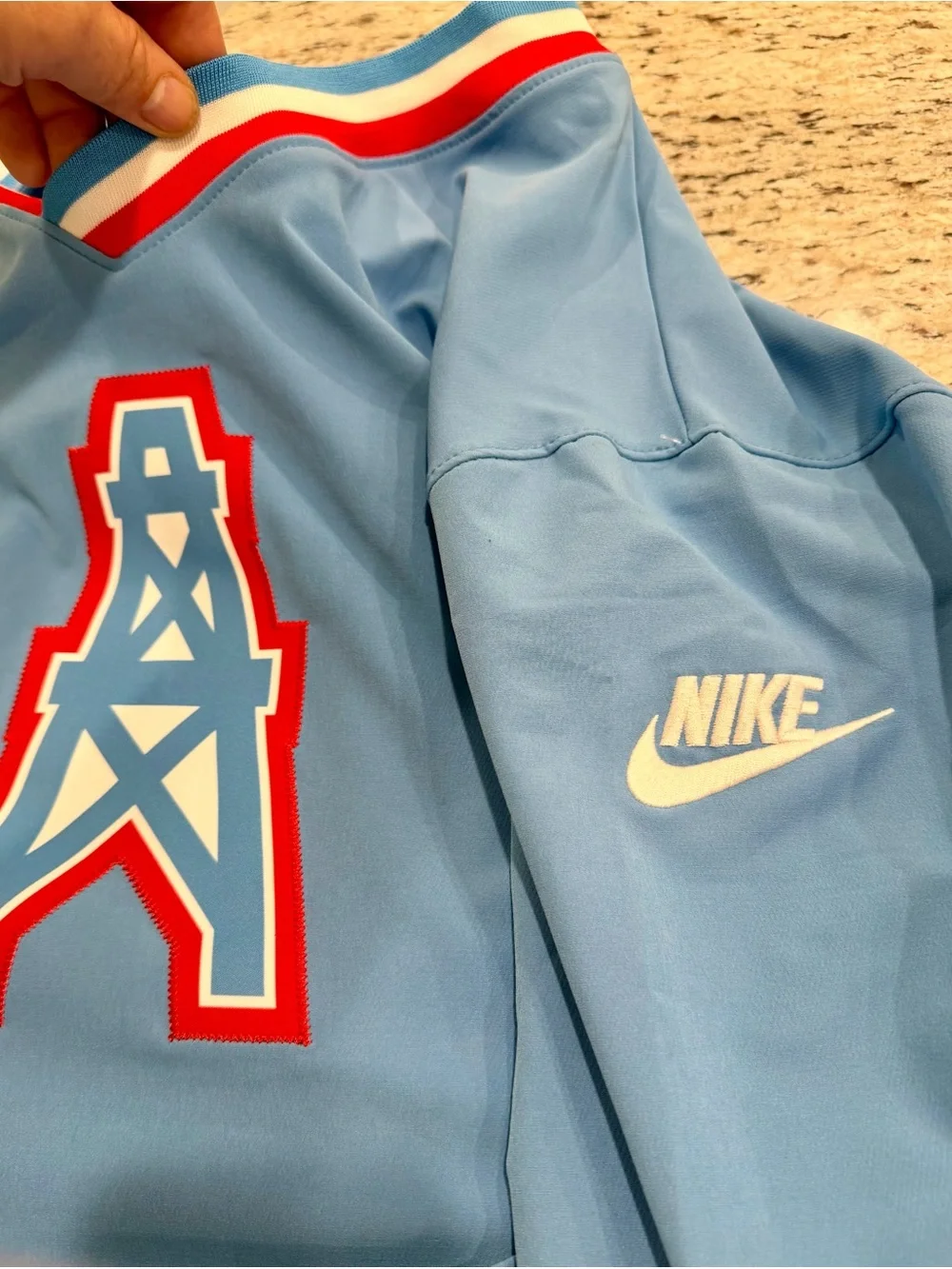 VTG 90s Men’s XL NFL Nike Houston Oilers Throwback Pullover Windbreaker Jacket